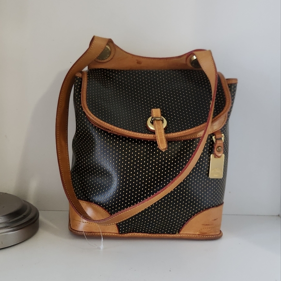 Vintage Dooney and bourke Black /Tan leather Shoulder bag - Picture 10 of 13